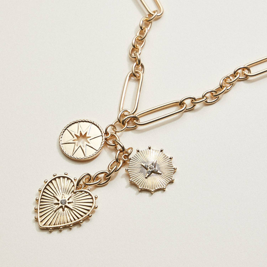 Celestial Heart Charm Necklace