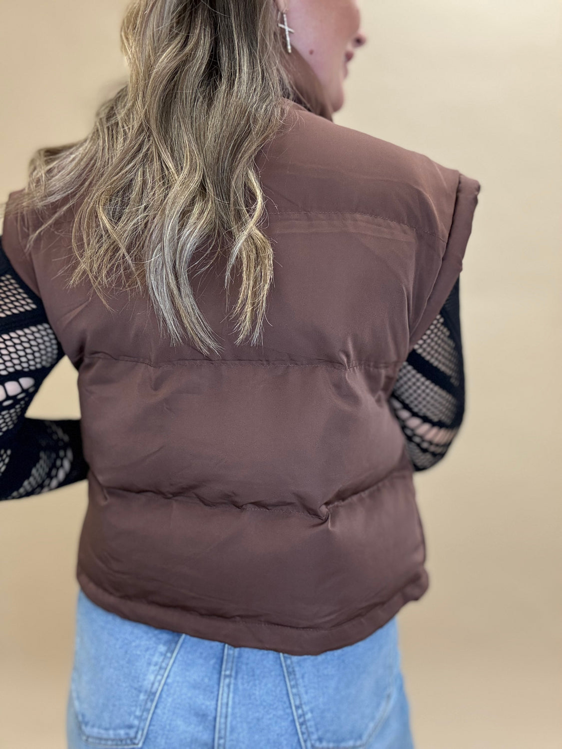 Quilted Chocolate Puffer Vest