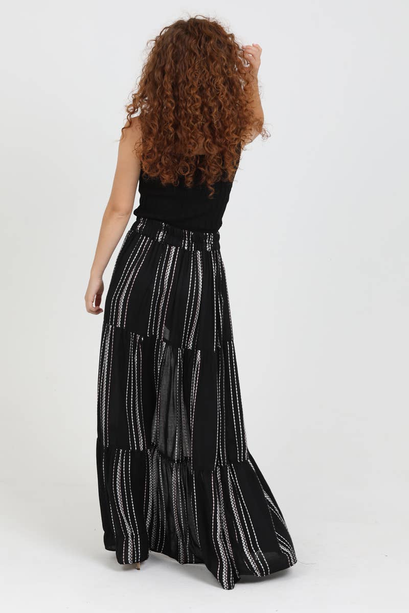Brookstone Stripe Maxi Skirt