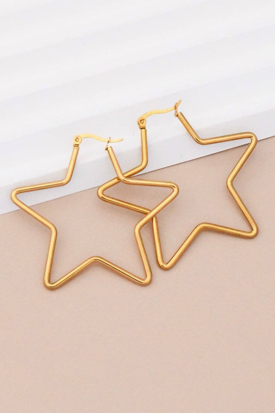 Star Girl Steel Hoop Earrings