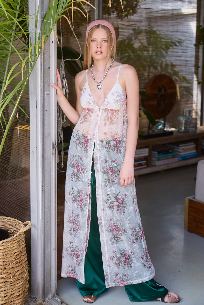 Floral Lace Maxi Dress Cover Up