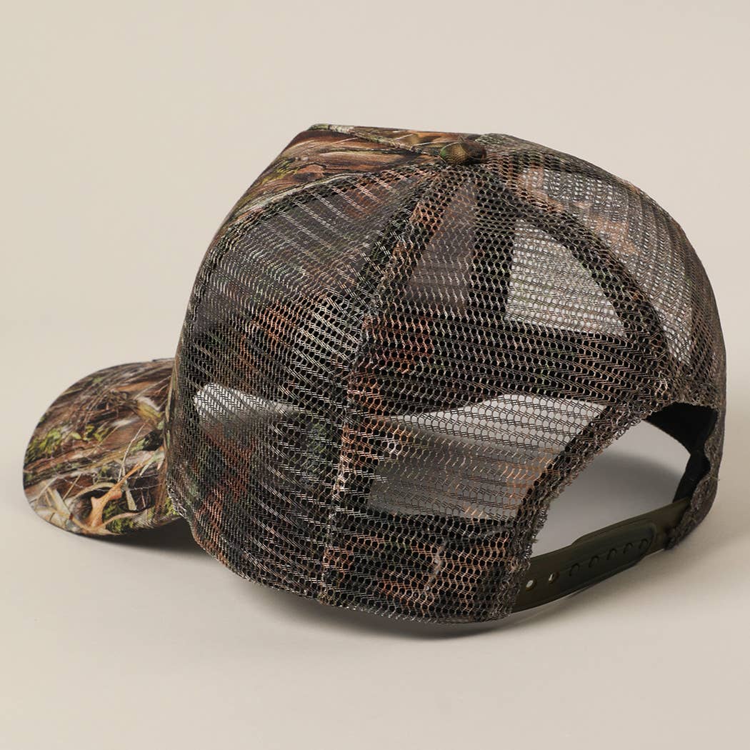 Cowboy Club Camo Embroidery Patch Hat