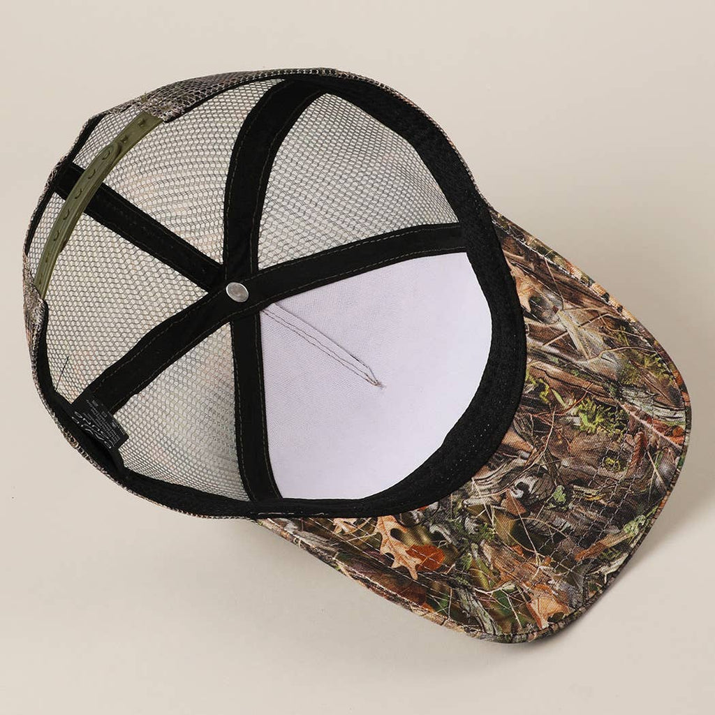 Cowboy Club Camo Embroidery Patch Hat