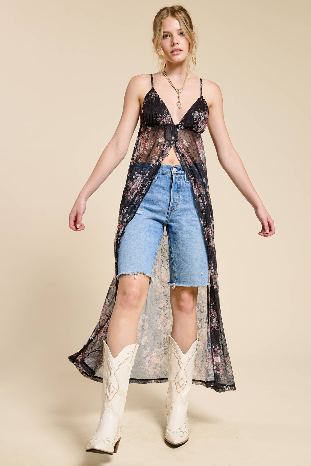 Floral Lace Maxi Dress Cover Up