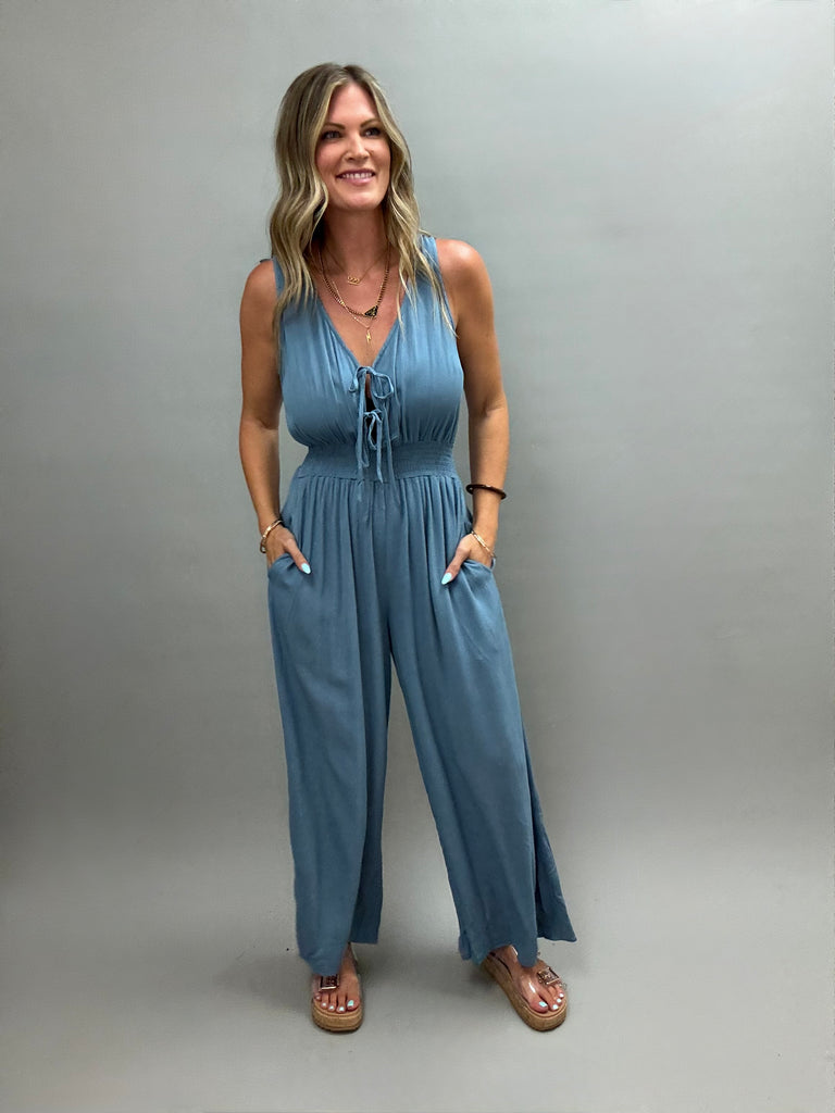 Tide Double Tie Front Jumpsuit