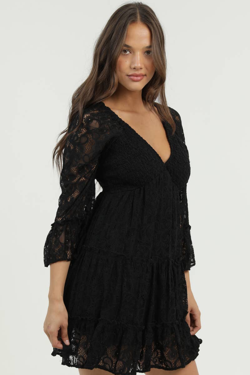 Belle Full Lace Mini Dress