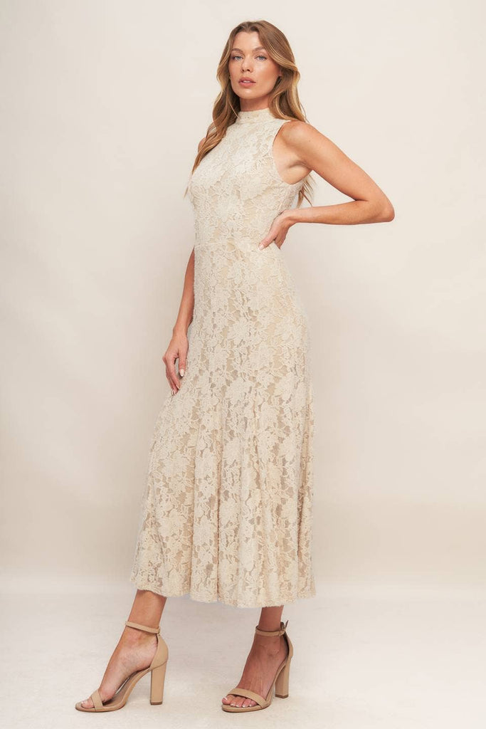 Frosted Lace Midi Dress