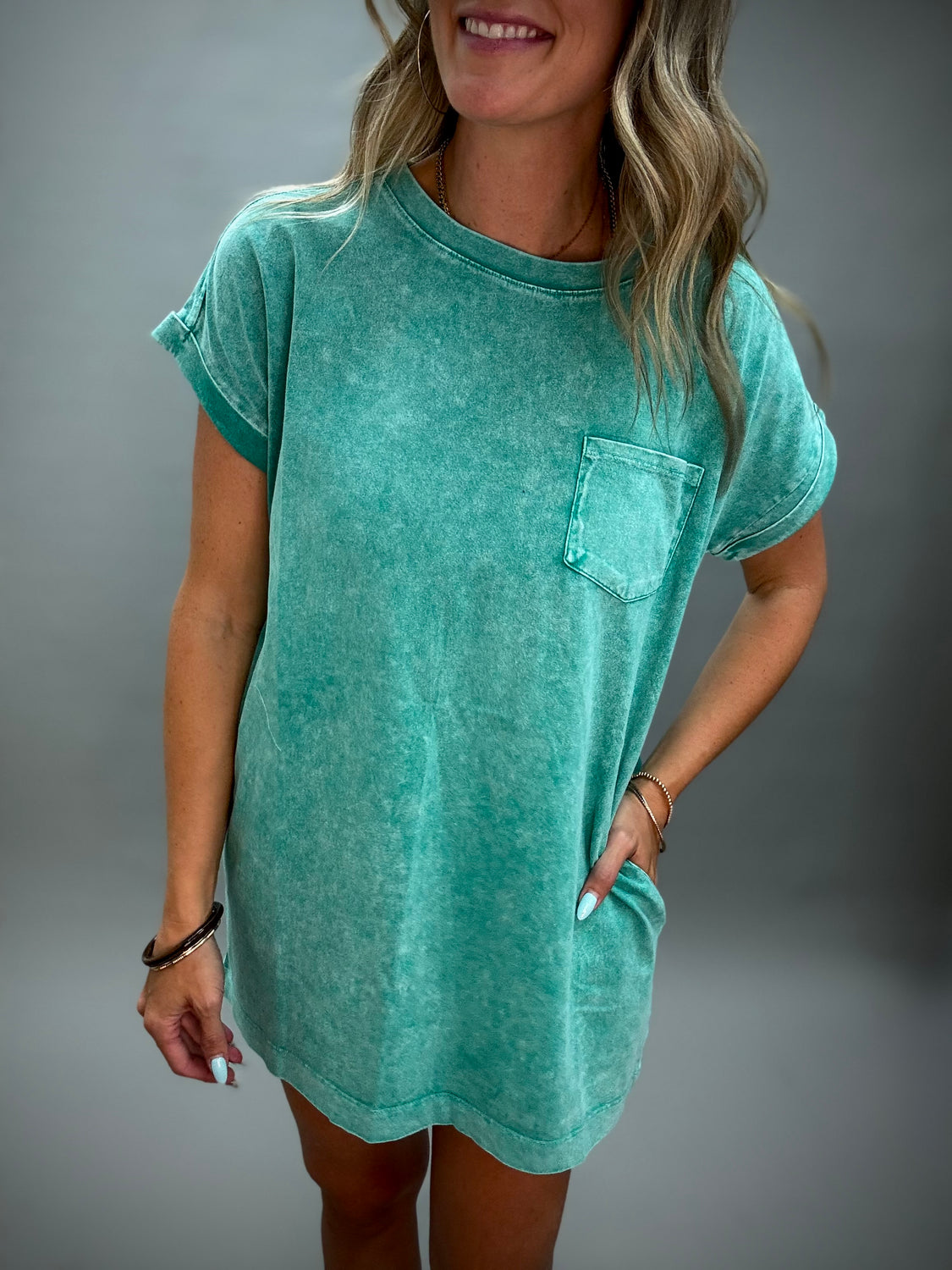 Mineral Washed T-Shirt Dress