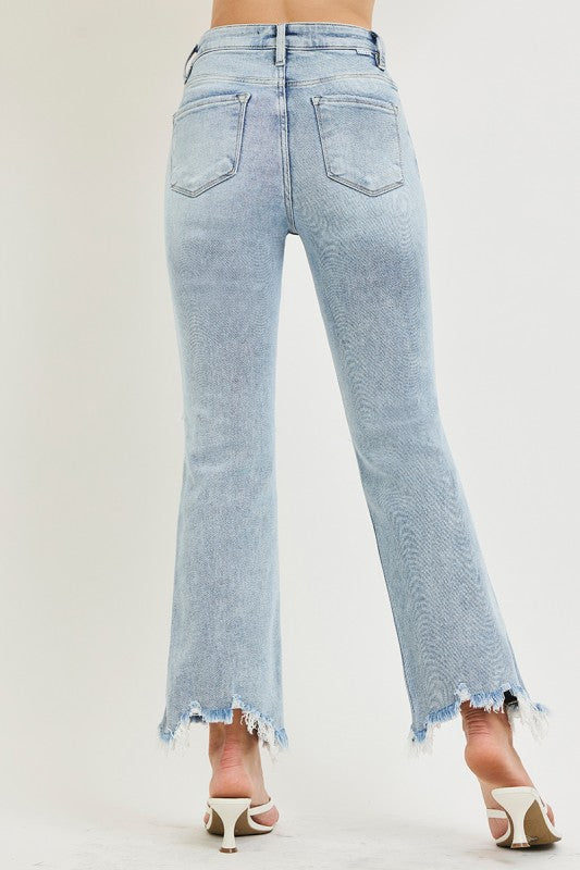 Lennon Crop Distressed Risen Jeans