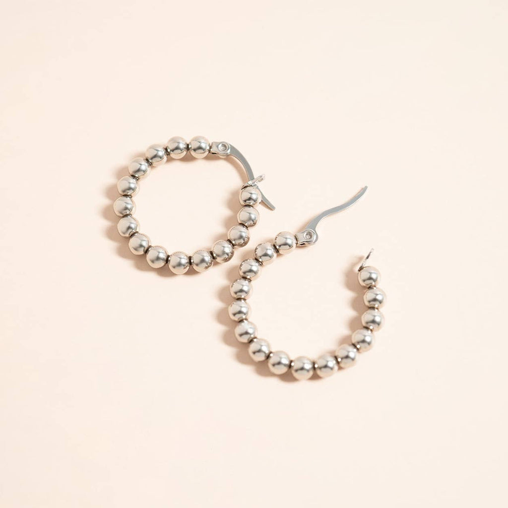 Ball Hoop Earrings