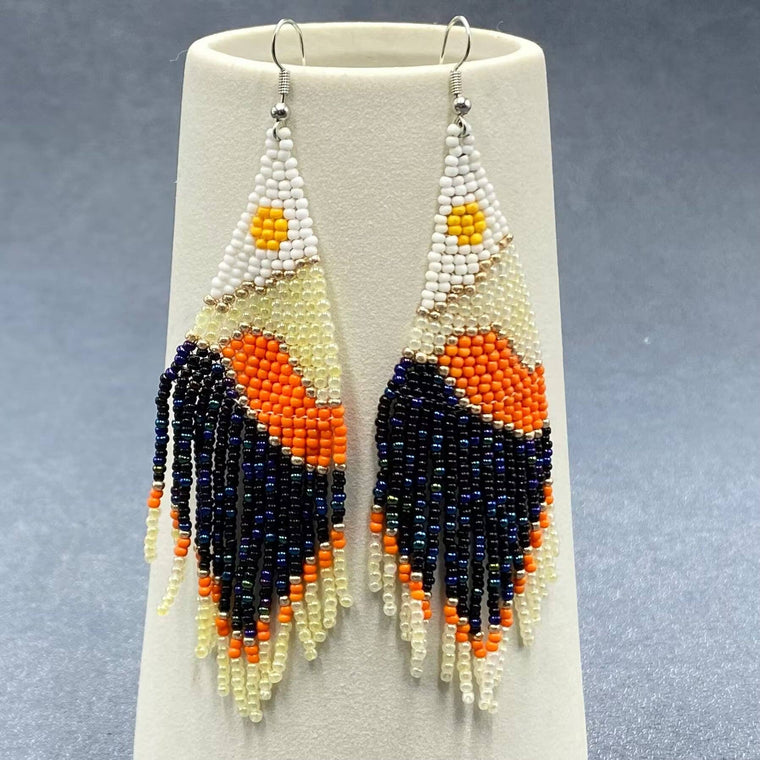 Sunset Seed Beads Earrings