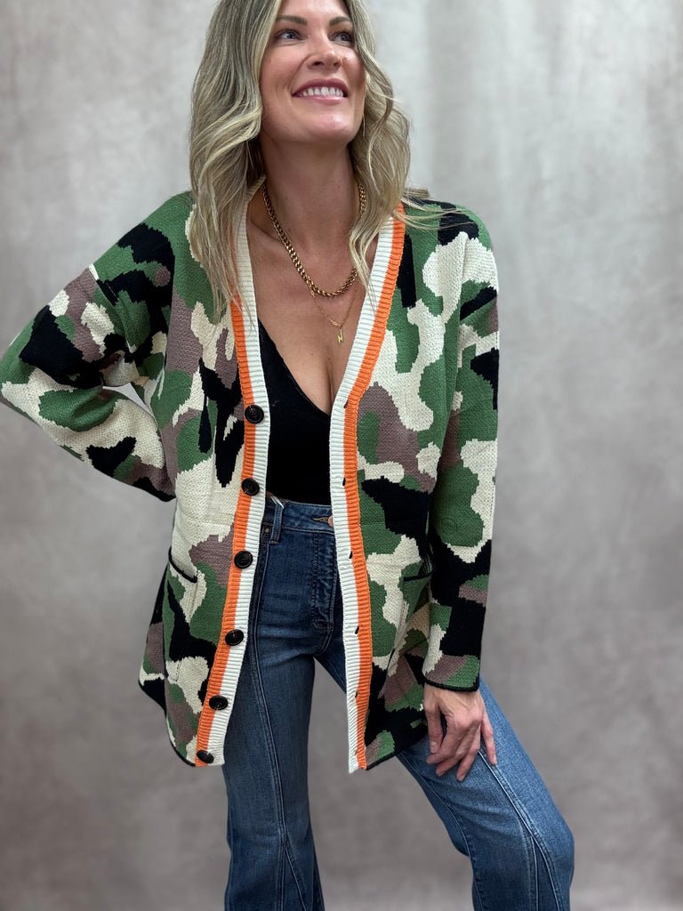 Rowen Camo Cardigan