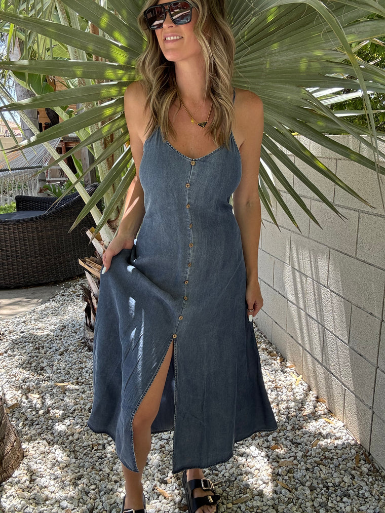 Dawn Tencel Button Dress