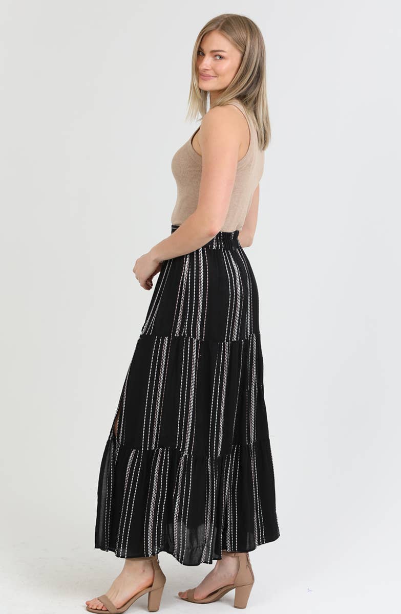 Brookstone Stripe Maxi Skirt
