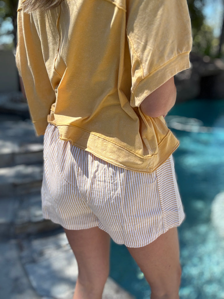 Yellow Stripe Boxer Shorts