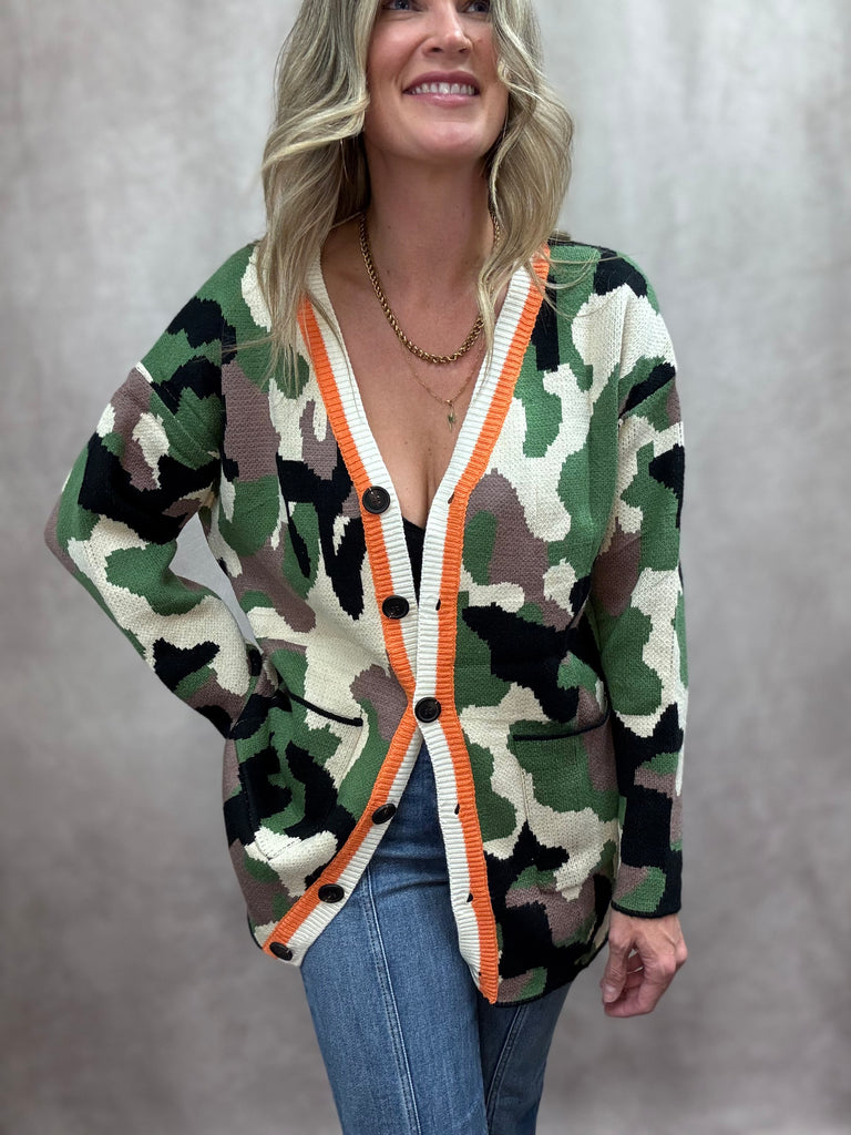 Rowen Camo Cardigan