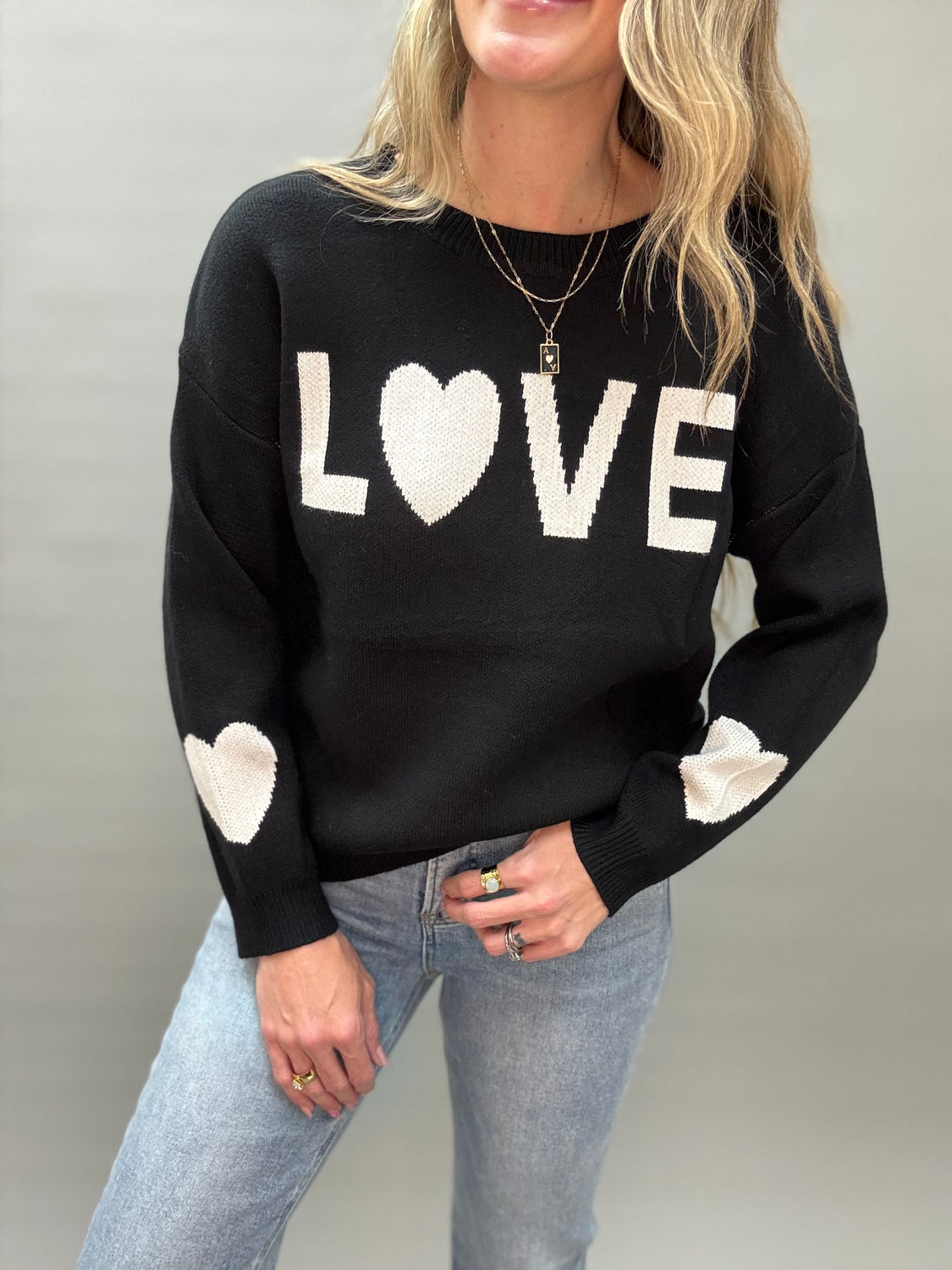 Love Letter Black Sweater