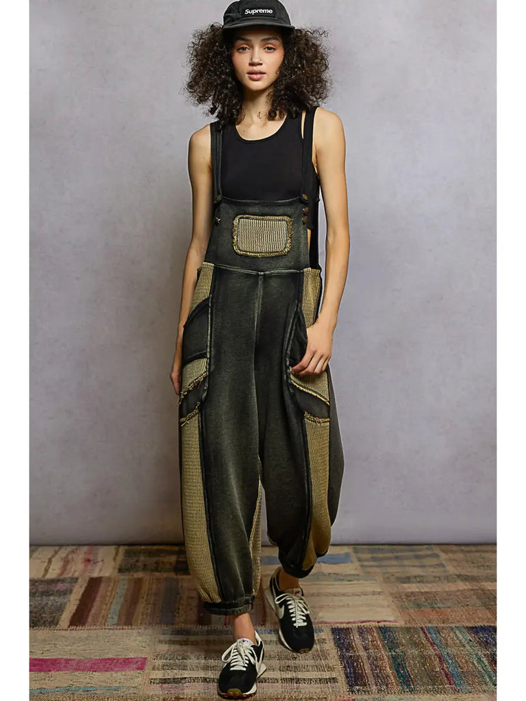 Canyon Quilted French Terry Overalls