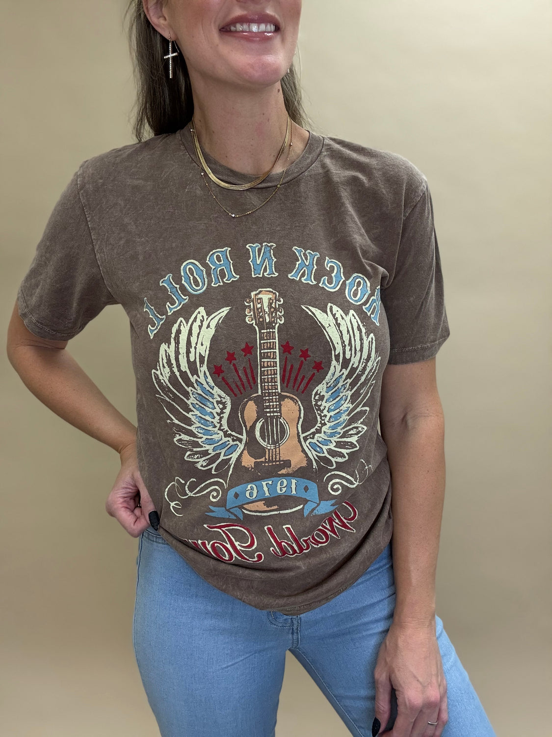 Rock and Roll World Tour Graphic Top