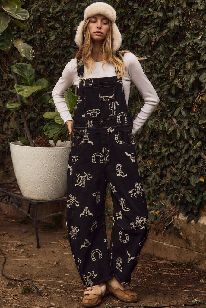 Cowgirl Core Midnight Overalls