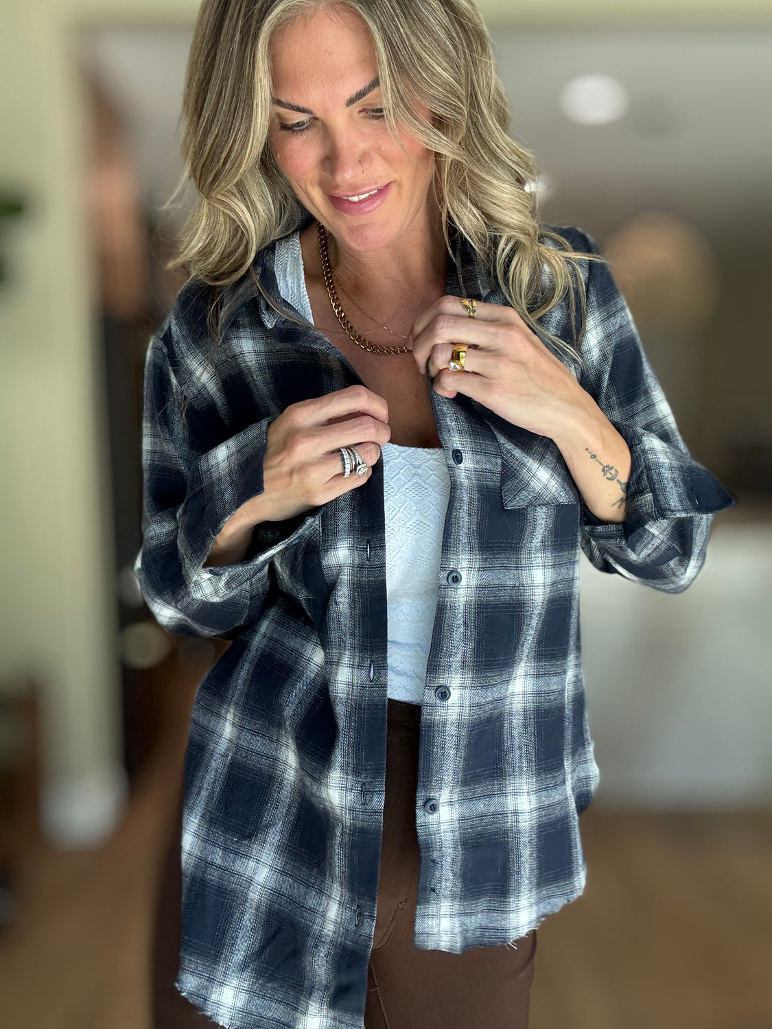 Jaxon Side Slit Flannel