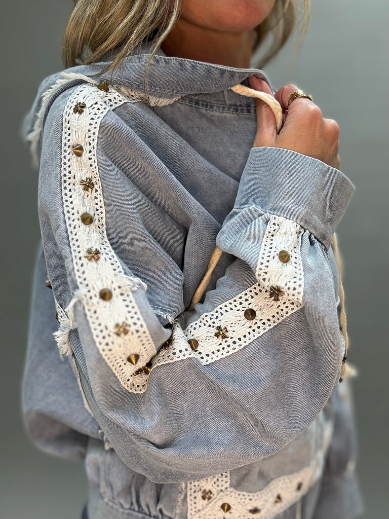 Wanderlust Denim Gauze Hoodie