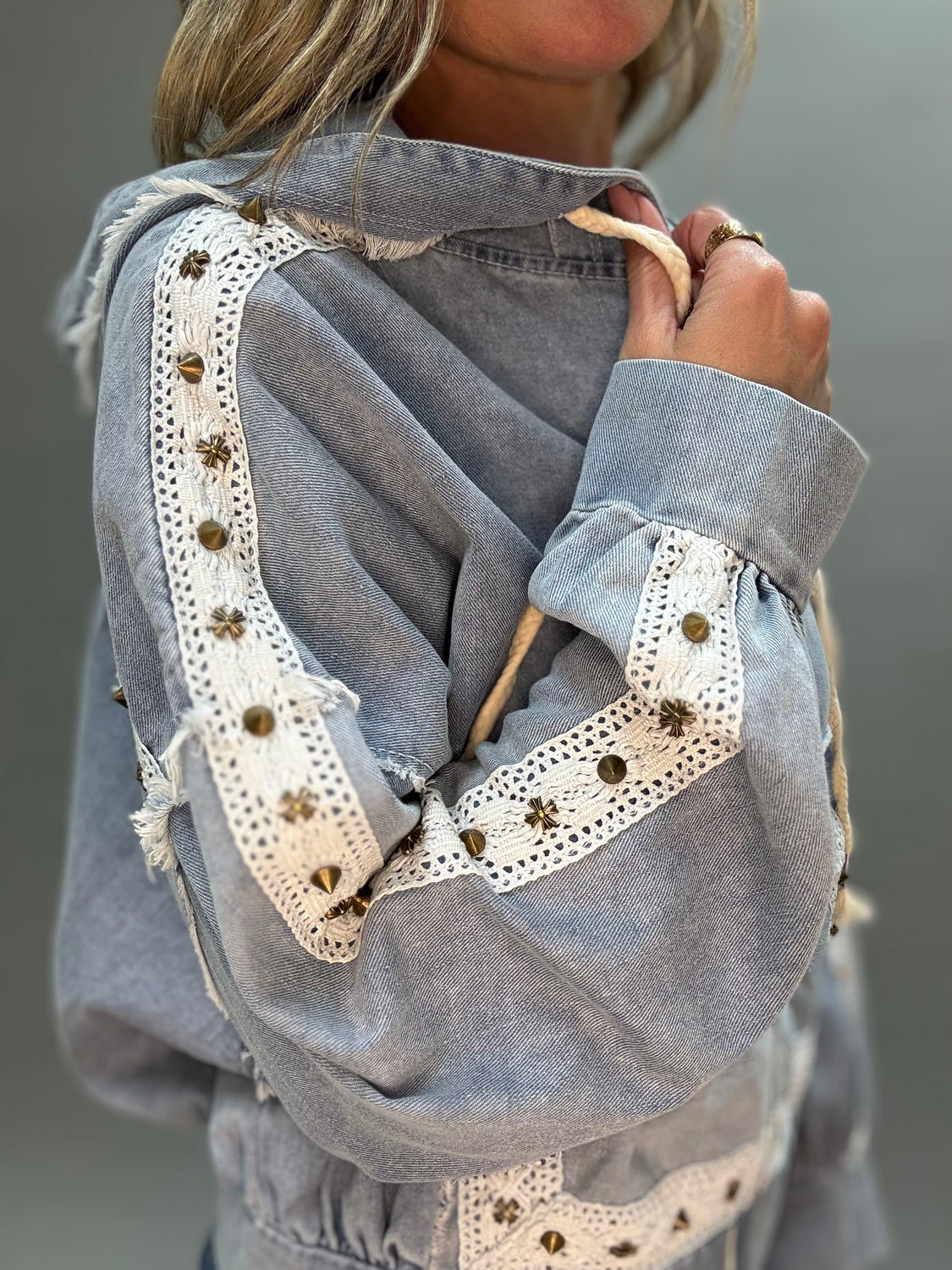 Wanderlust Denim Gauze Hoodie