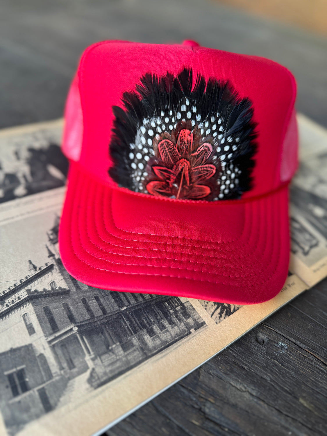 Feather Fan Trucker Hat