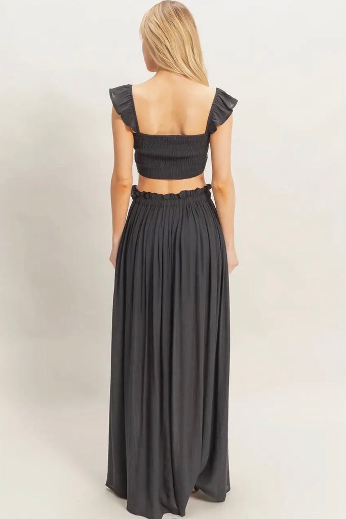 Black Riveria Skirt Set