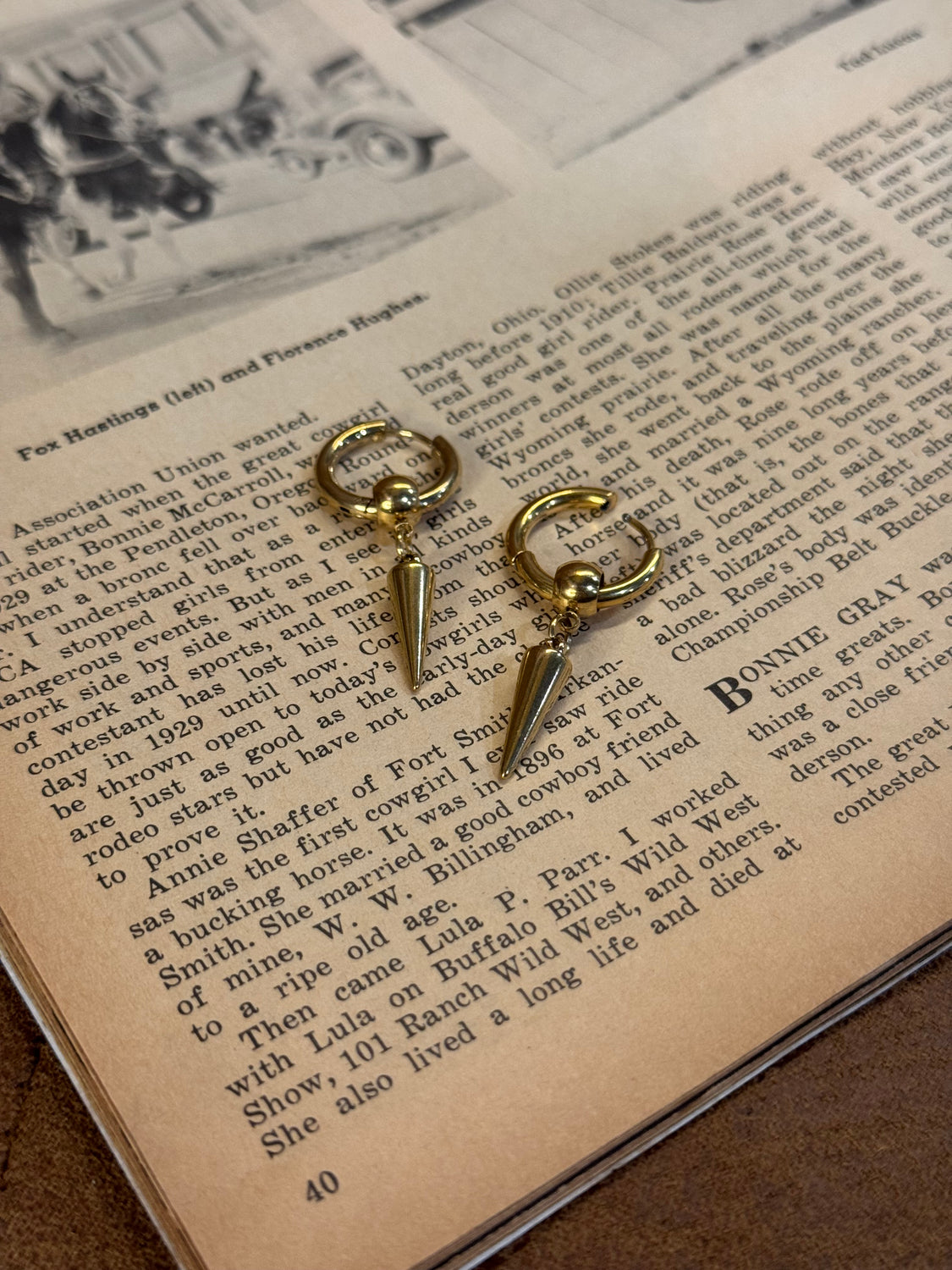 Spike Huggie Earrings