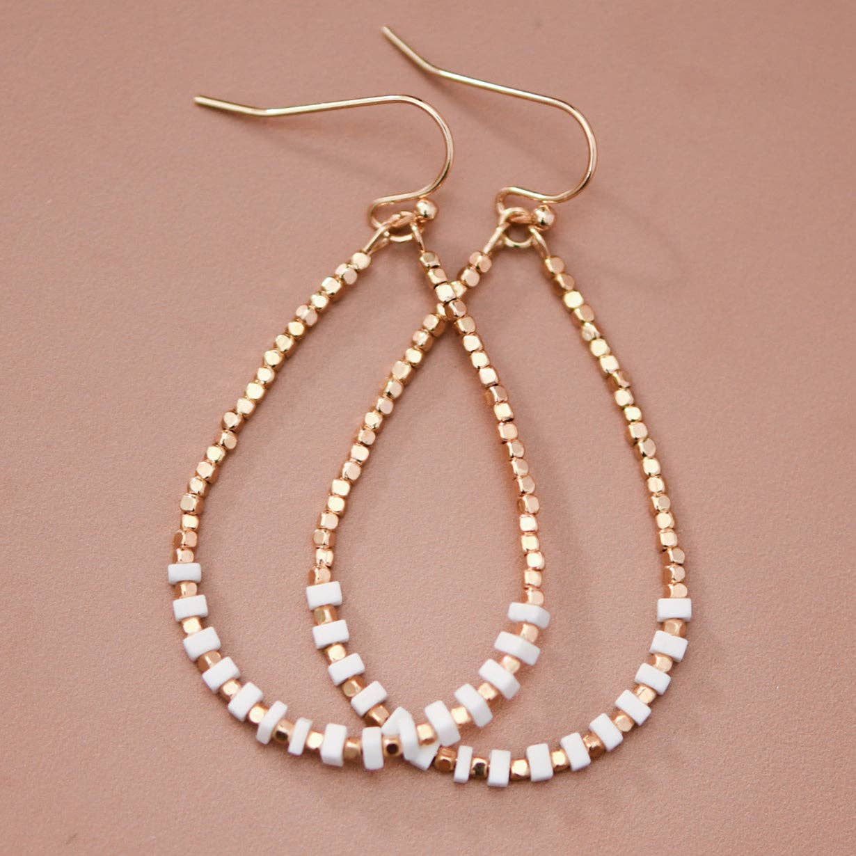 Natural Stone Drop Earrings