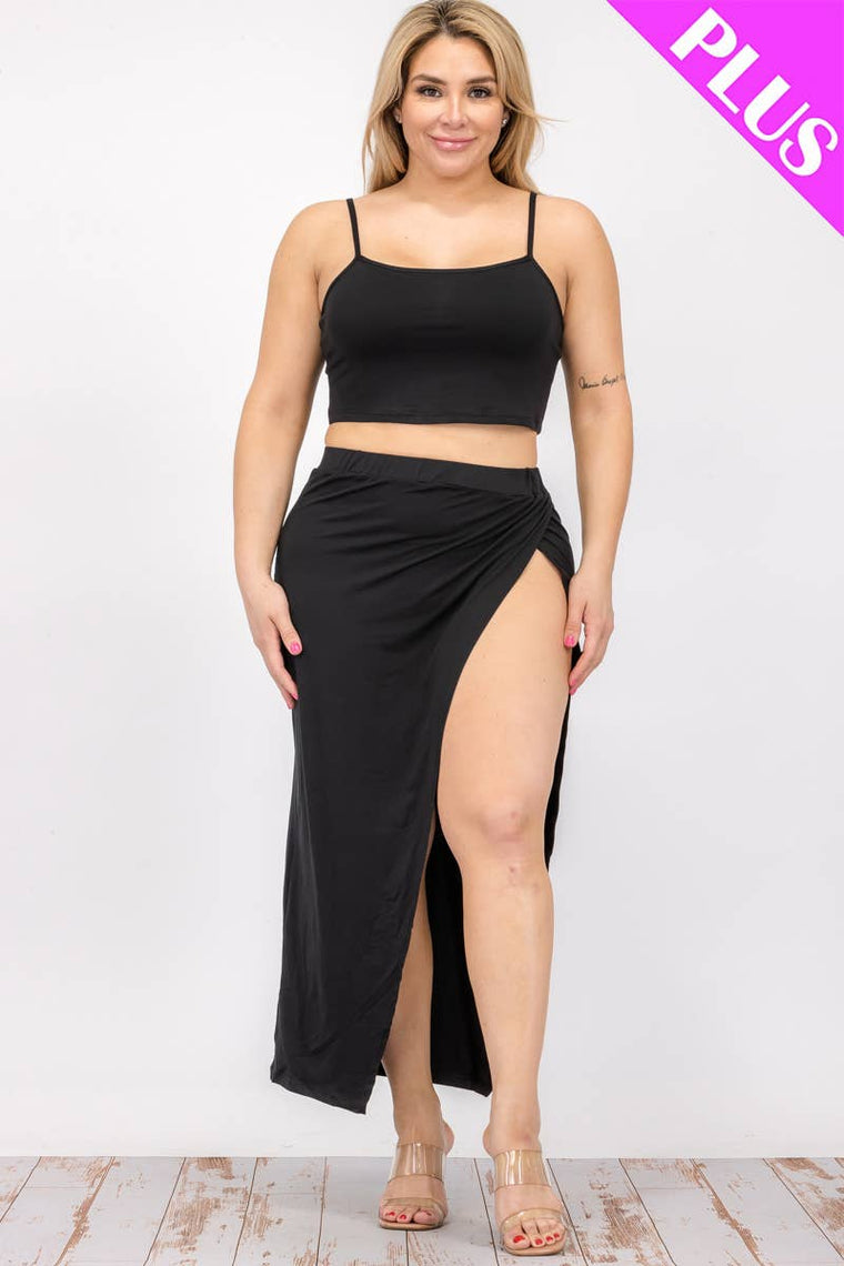 Pina Colada Plus Size Skirt Set