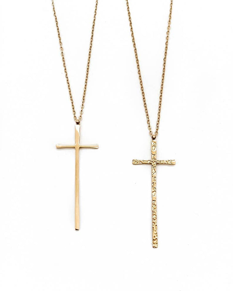 Tabby Cross Necklace || Choose Style