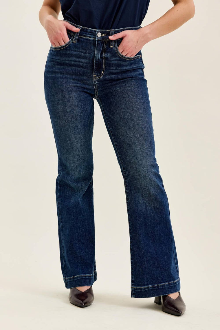 Indigo Petite Judy Blue Flare Jeans