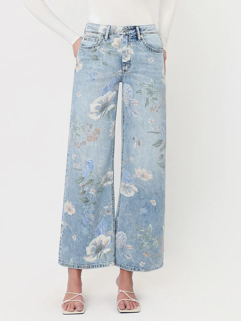 Wildflower Cropped Denim Jeans