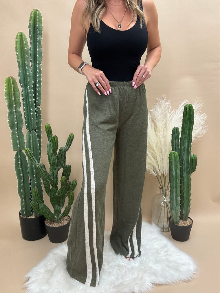 Truly Olive Wide Leg Pants