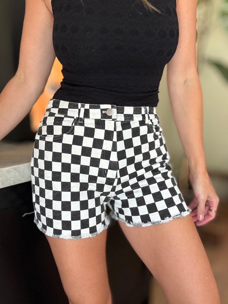 Game Day Checker Shorts