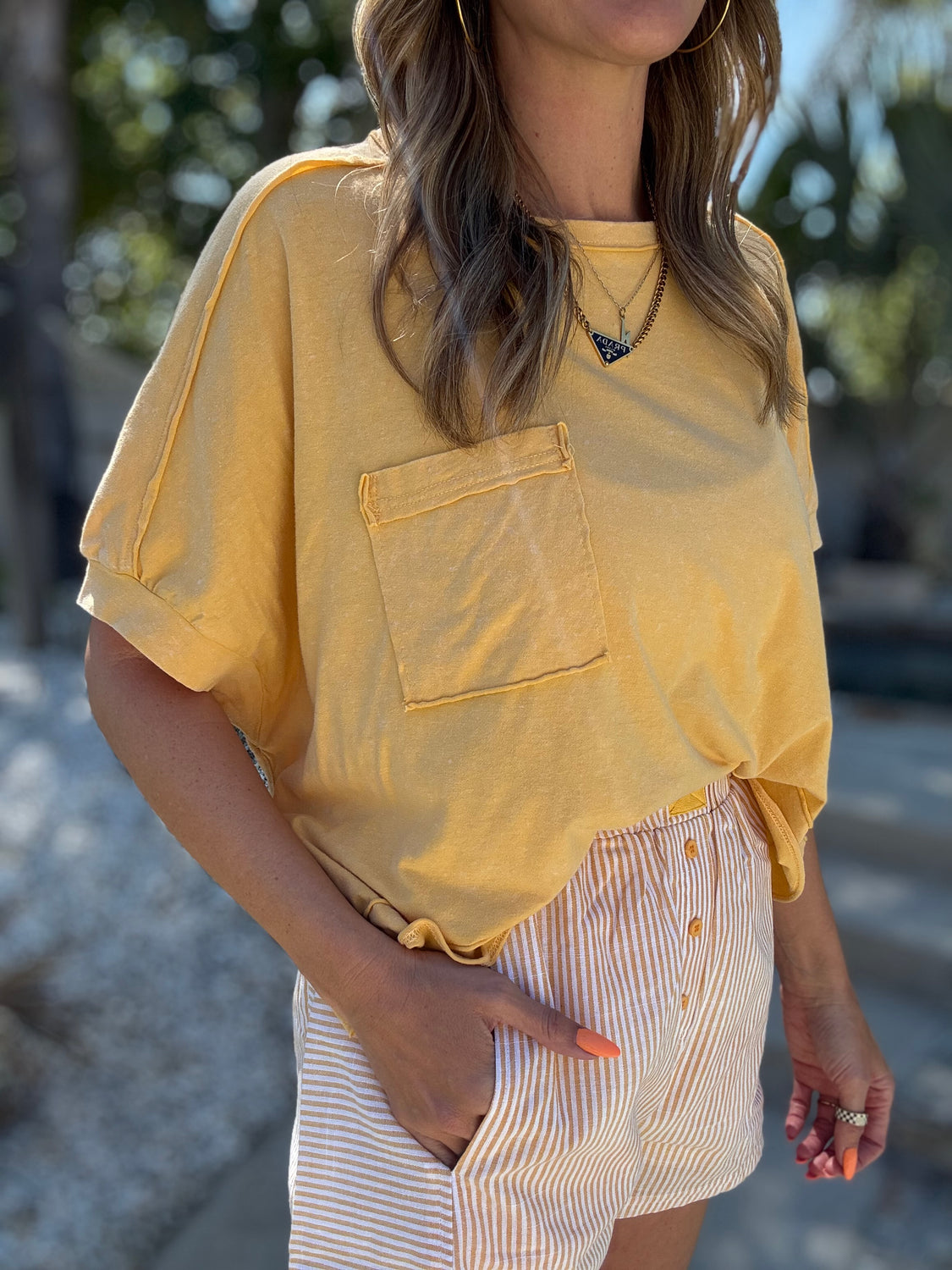 Butter Yellow Mineral Washed Tee