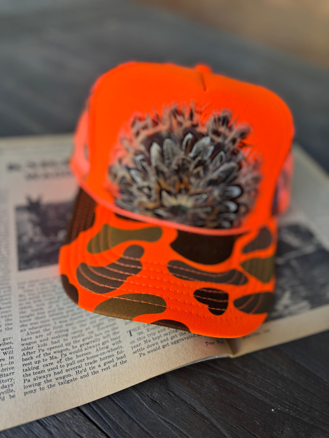 Feather Fan Trucker Hat