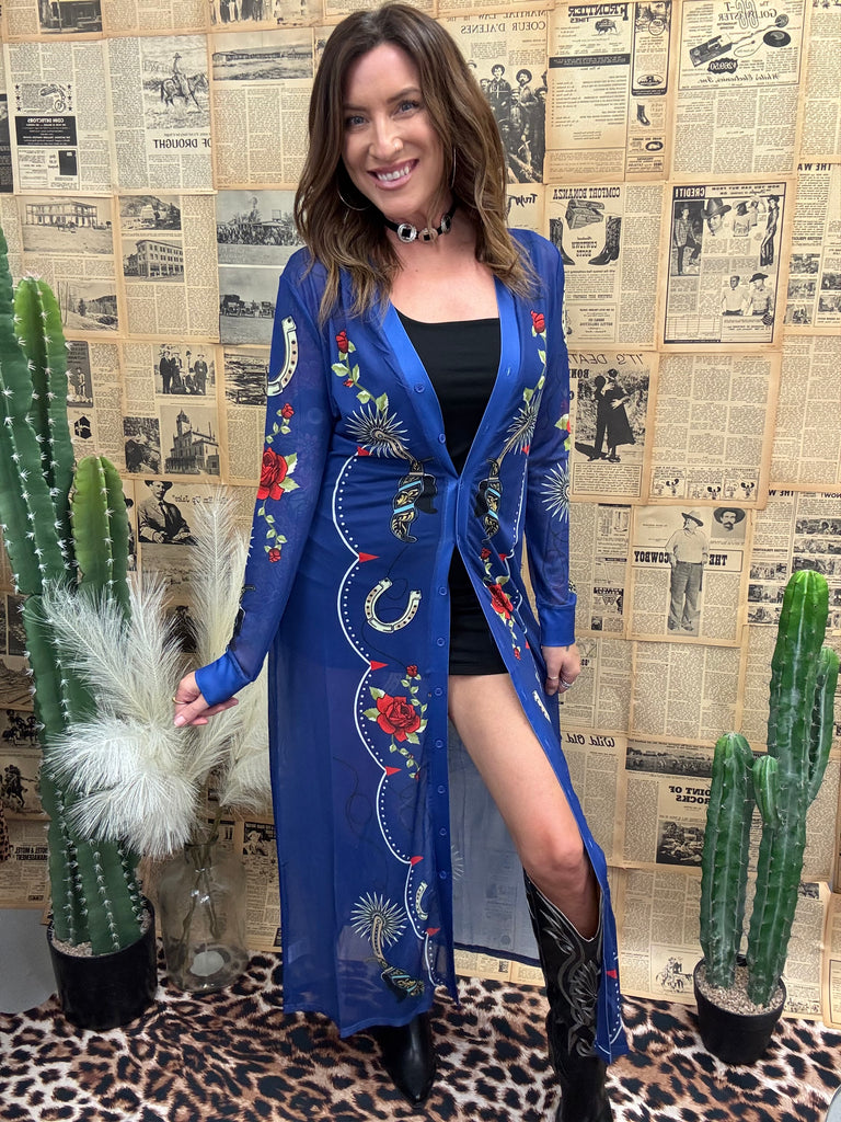 Spurs & Roses Mesh Maxi Duster