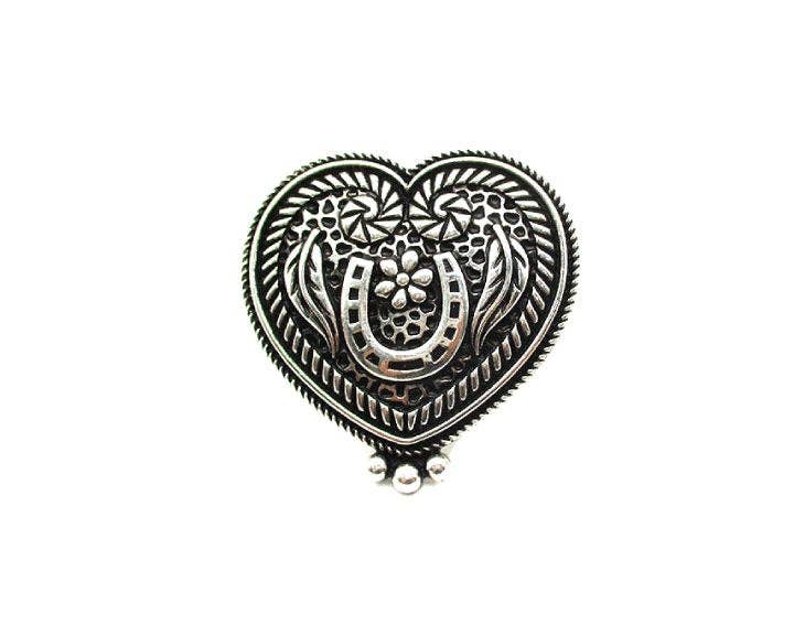 Heart Horse Shoe Cuff Ring