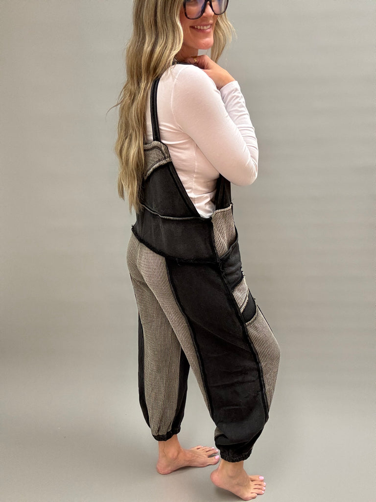 Canyon Quilted French Terry Overalls