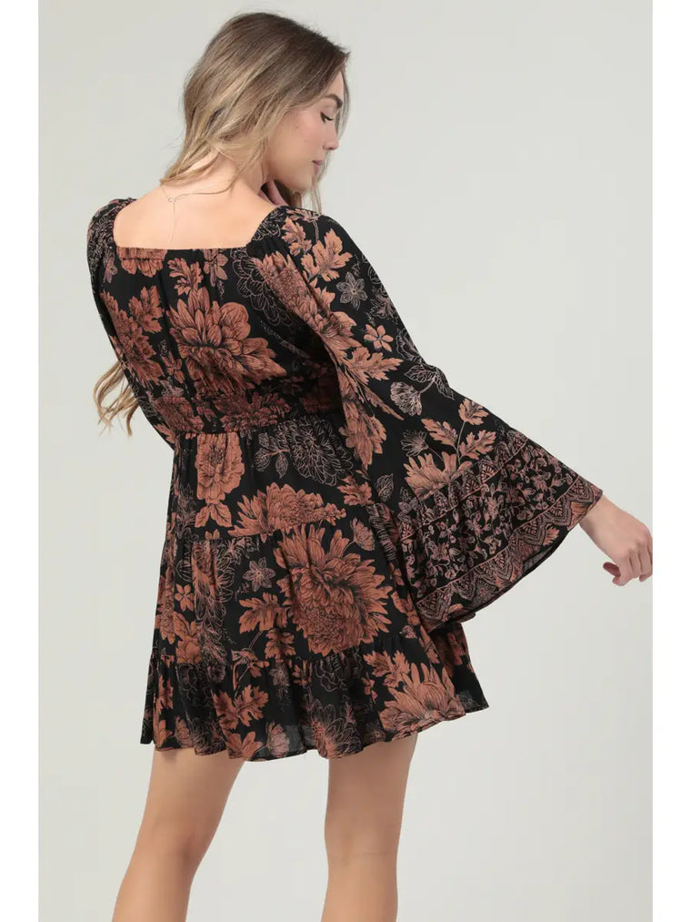 Autumn Bell Sleeve Dress