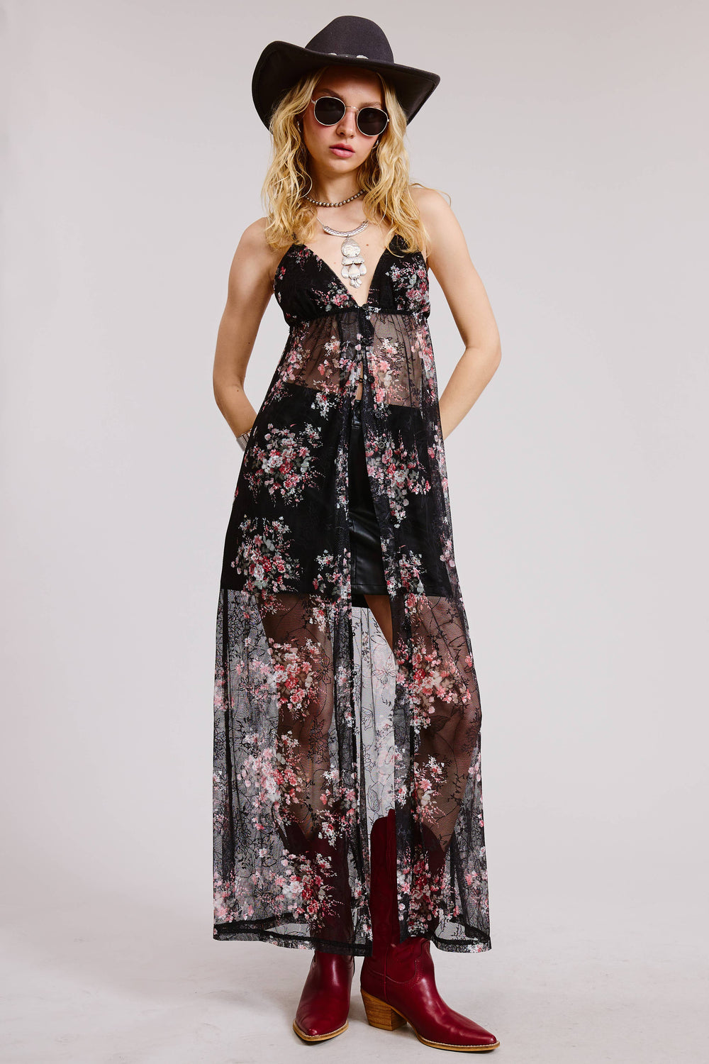 Floral Lace Maxi Dress Cover Up
