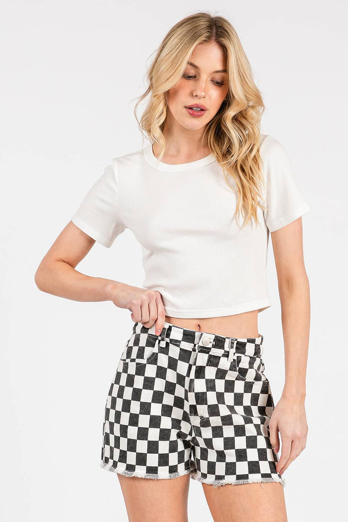 Game Day Checker Shorts