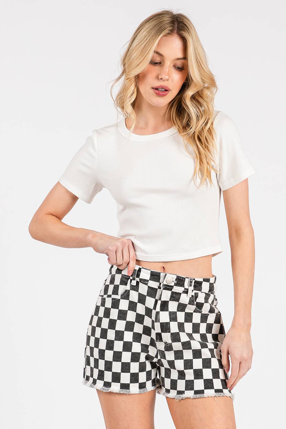 Game Day Checker Shorts