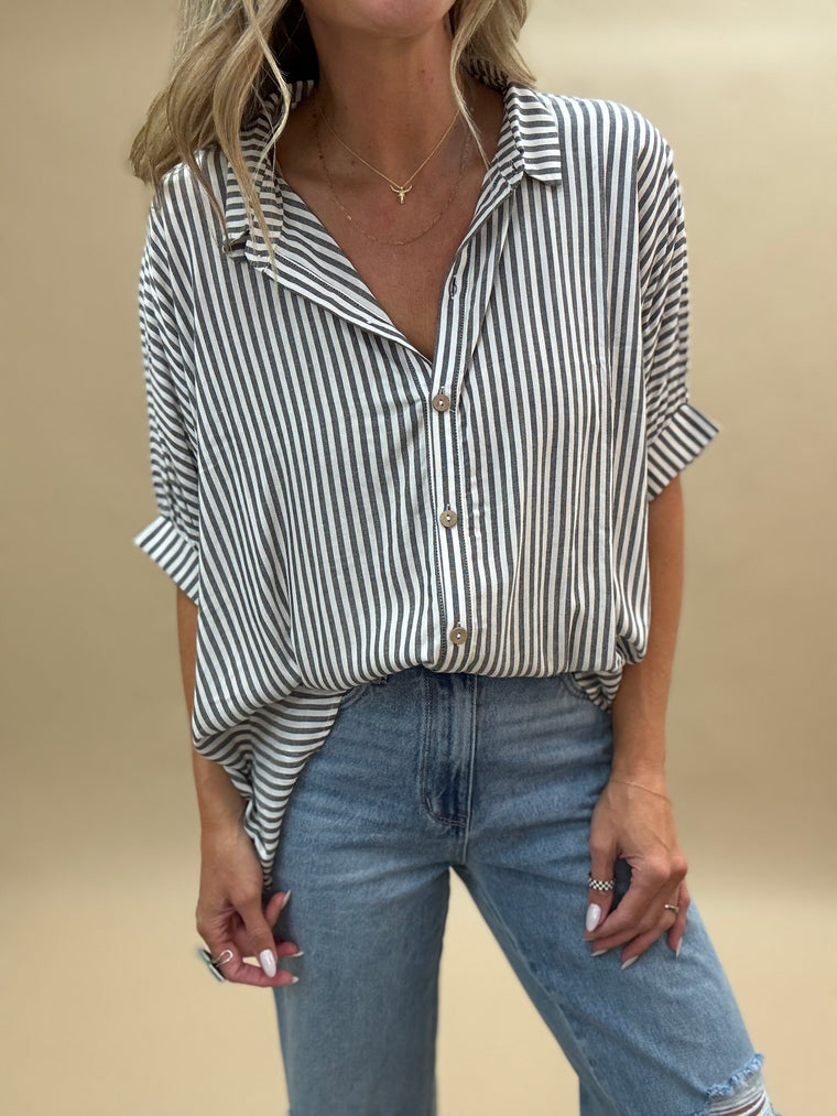 Striped Button Down Shirt