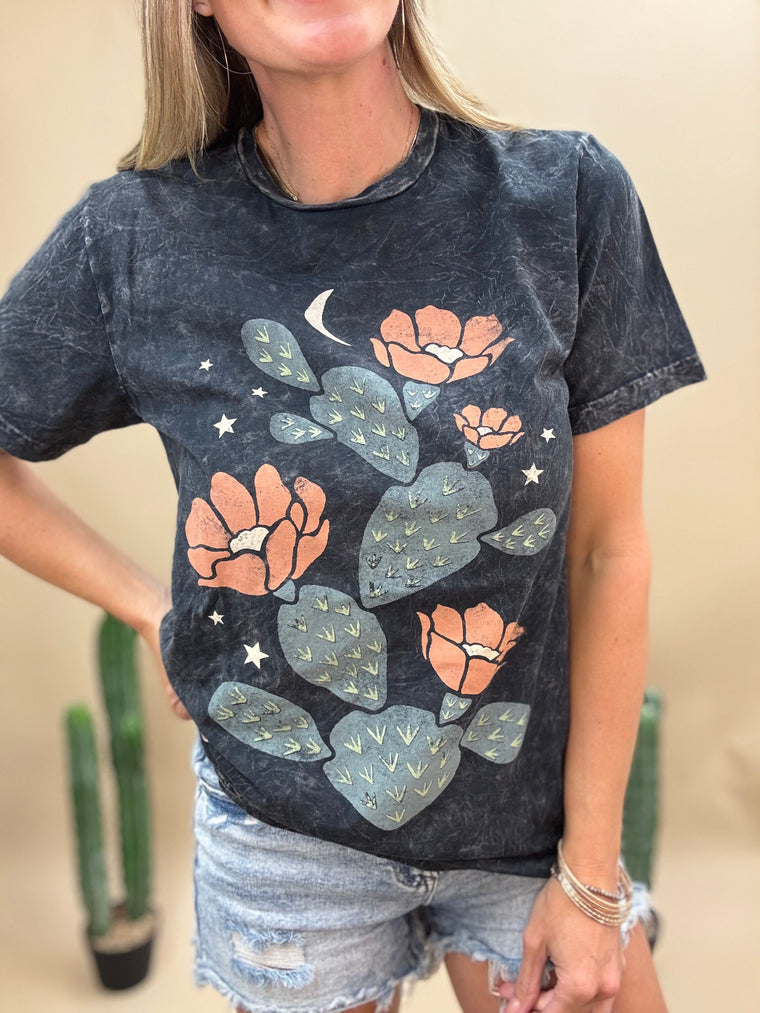 Cactus Flowers Graphic T-Shirt