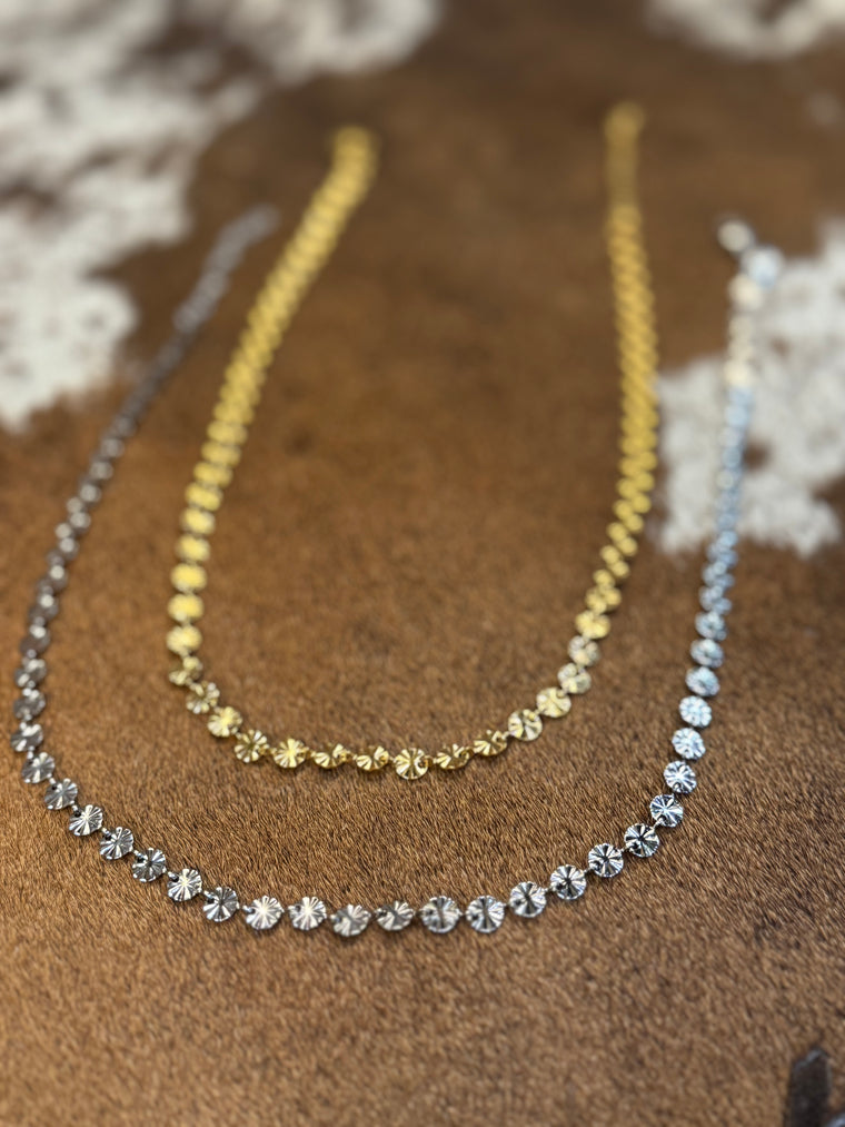Sun Circle Chain Necklace