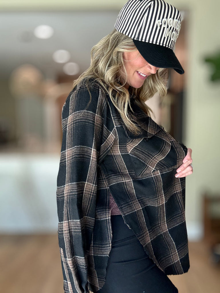 Beau Side Slit Flannel